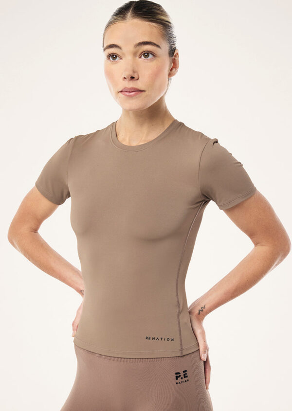 P.E Nation Foundation Short Sleeve Tee In Fossil - Image 2