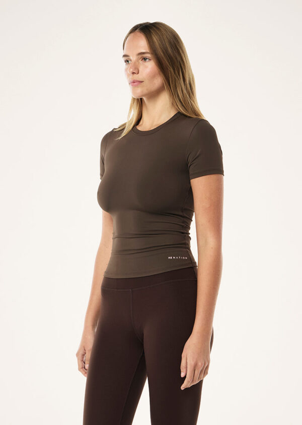 P.E Nation Global Foundation Short Sleeve Tee In Espresso - Image 2