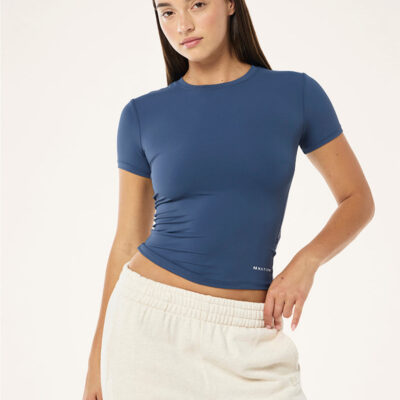 P.E Nation Foundation Short Sleeve Tee In Vintage Indigo