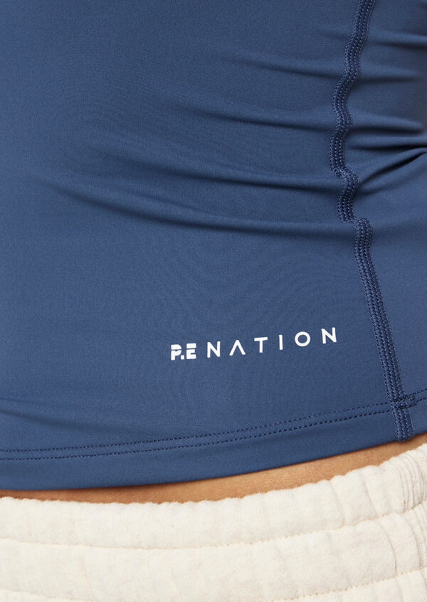 P.E Nation Foundation Short Sleeve Tee In Vintage Indigo - Image 3