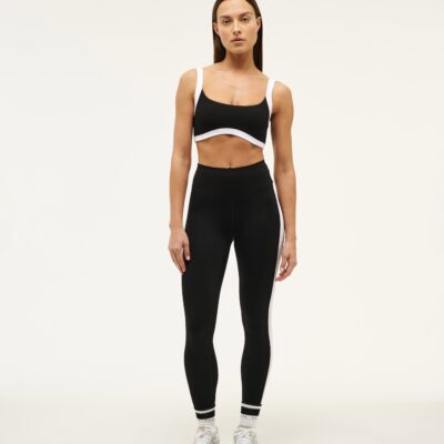 P.E Nation Free Play 2 Full Length Legging In Black & Optic White