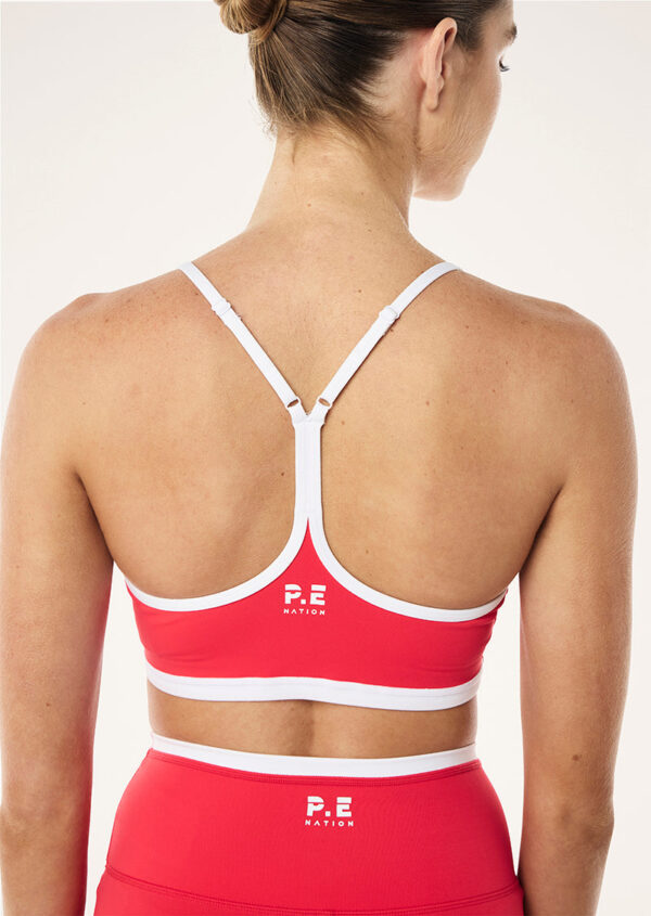P.E Nation Fundamental Sports Bra In Strawberry - Image 3