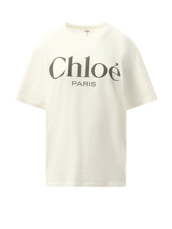 Chloe Chloe Logo T-Shirt in White - Image 2