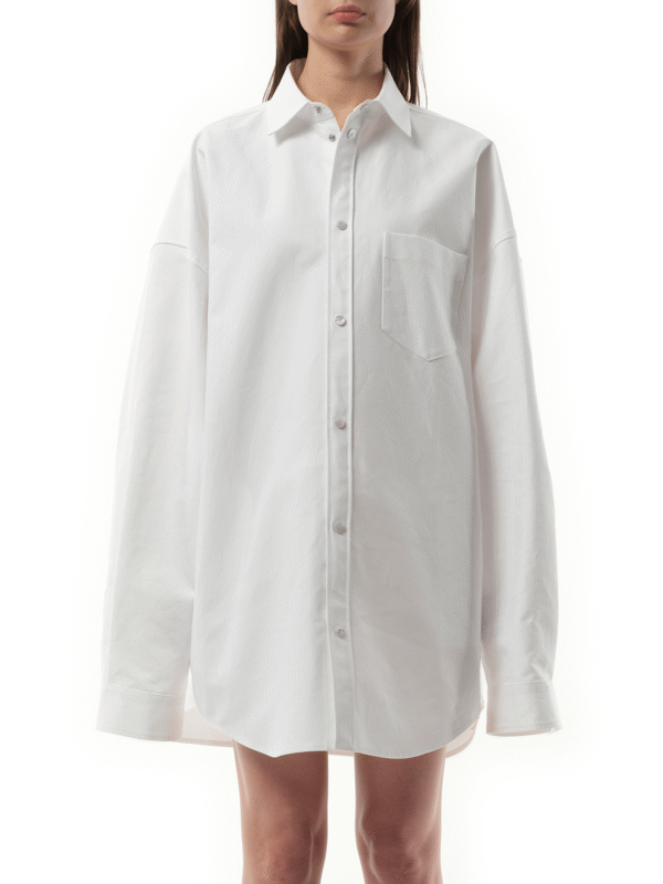 Balenciaga Cotton Poplin Outwear Shirt in White