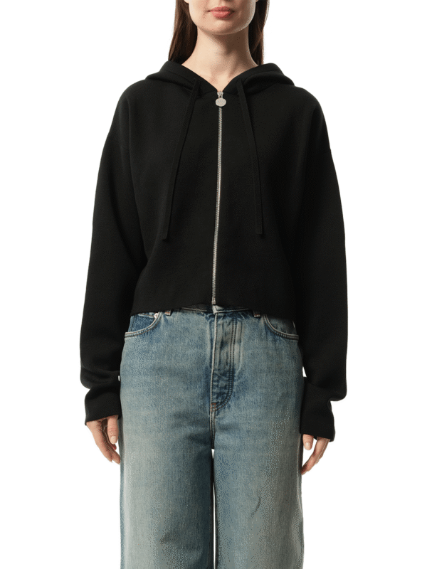 Loewe Anagram Zip-Up Hoodie in Black