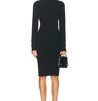 Givenchy Backless Long Sleeve Dress