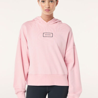 P.E Nation Global Hoodie In Chalk Pink