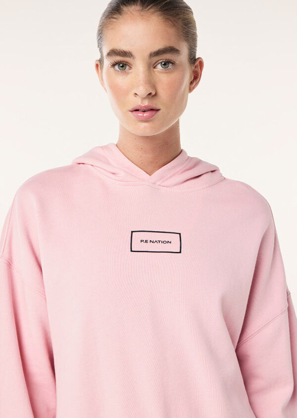 P.E Nation Global Hoodie In Chalk Pink - Image 2