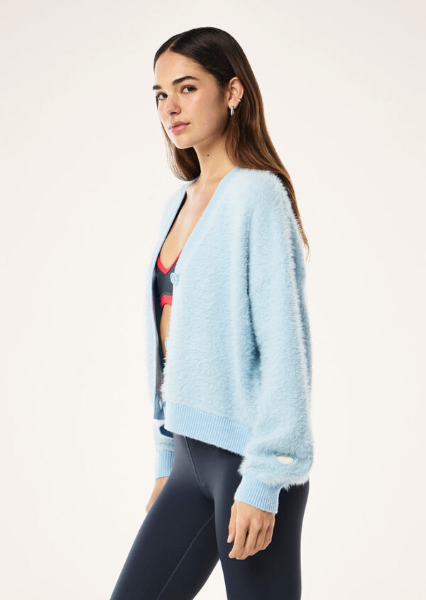 P.E Nation Global Greenpoint Knit Cardigan In Ice Blue - Image 3
