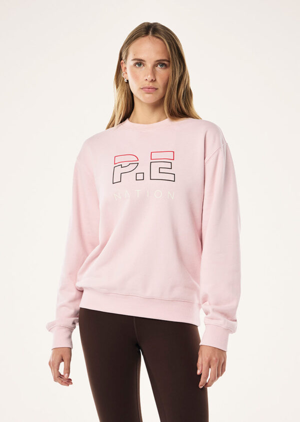 P.E Nation Global Heads Up Sweat In Chalk Pink