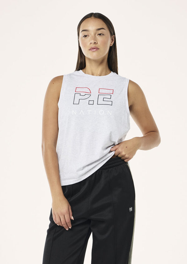 P.E Nation Heads Up Tank In Grey Marle - Image 3