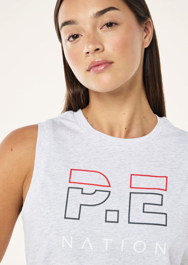 P.E Nation Heads Up Tank In Grey Marle - Image 2