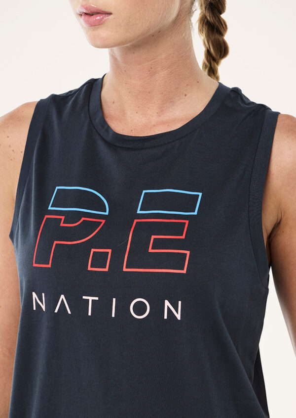 P.E Nation Heads Up Tank In Marine Blue - Image 2