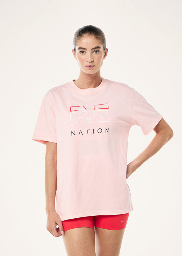P.E Nation Heads Up Tee In Crystal Rose