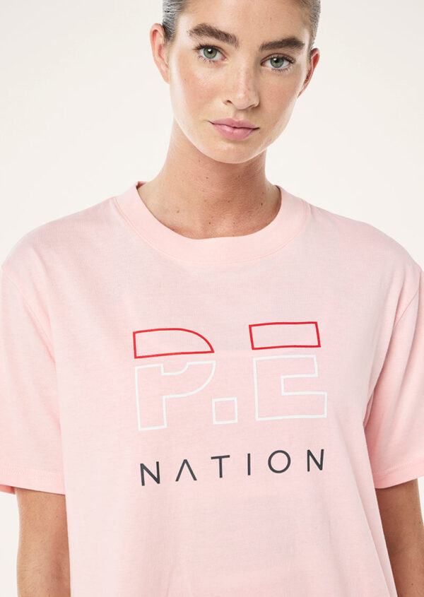 P.E Nation Heads Up Tee In Crystal Rose - Image 2