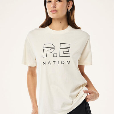 P.E Nation Global Heads Up Tee In Whisper White