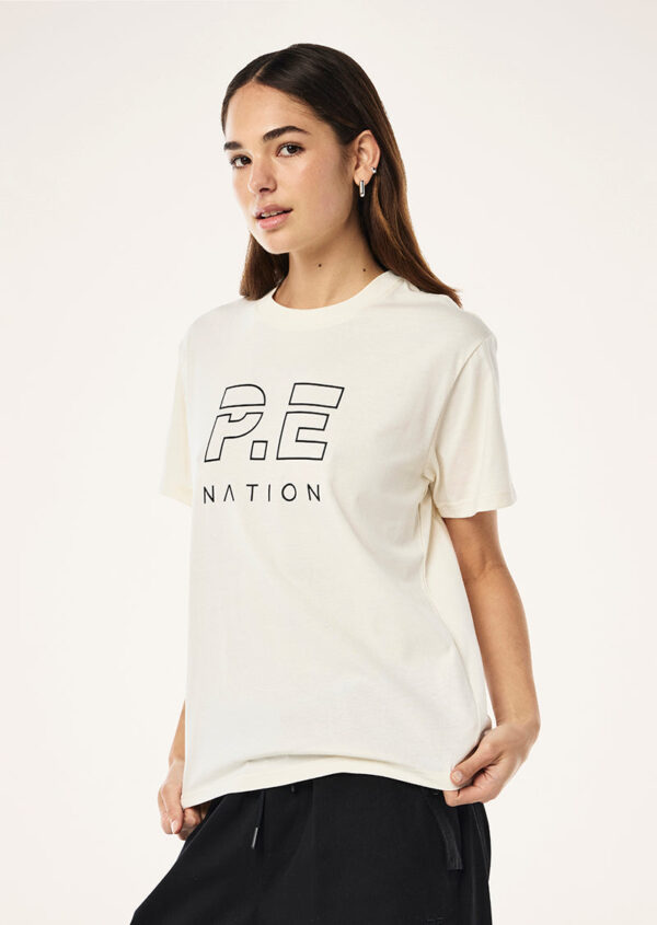 P.E Nation Global Heads Up Tee In Whisper White - Image 3