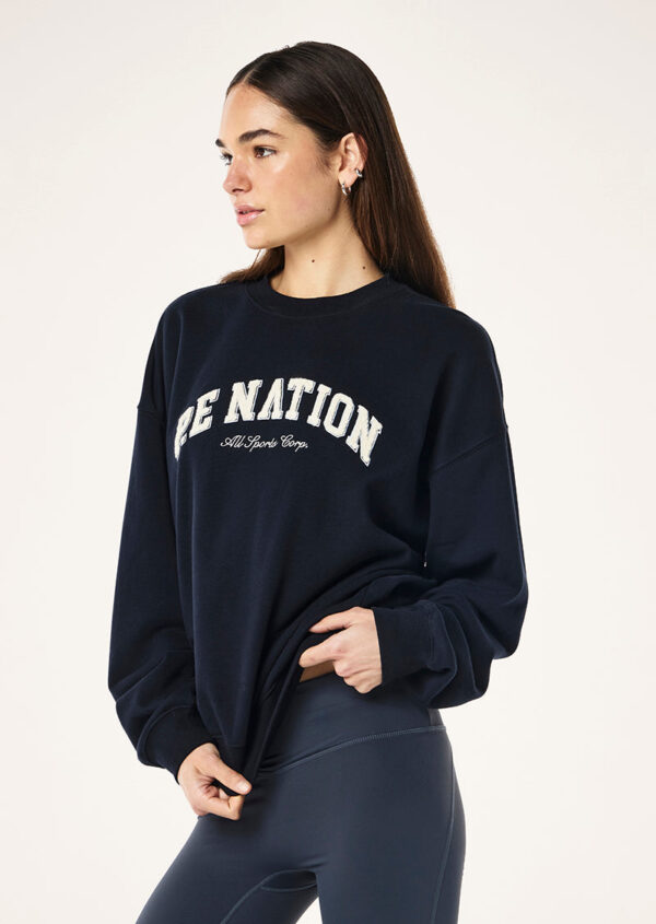 P.E Nation Global Heritage Sweat In Dark Sapphire - Image 2