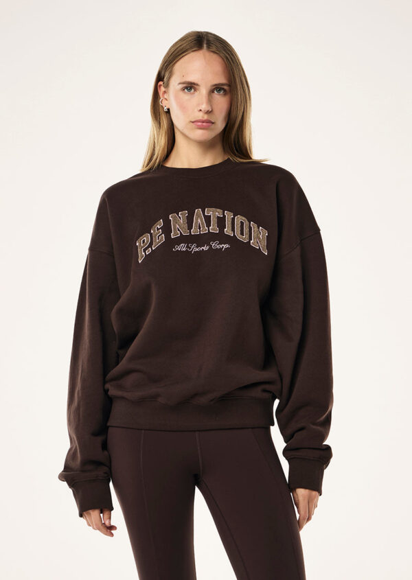 P.E Nation Global Heritage Sweat In Espresso