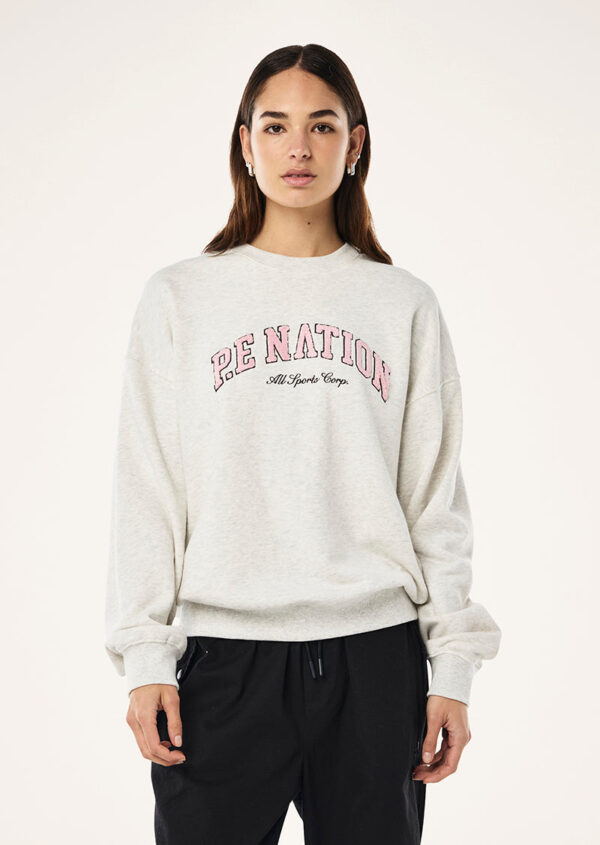 P.E Nation Global Heritage Sweat In Grey Marle