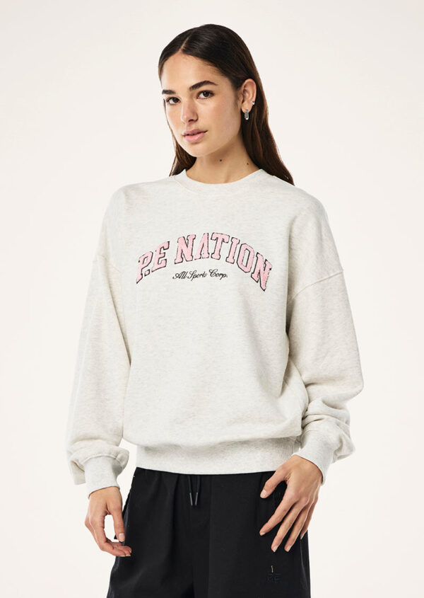 P.E Nation Global Heritage Sweat In Grey Marle - Image 3
