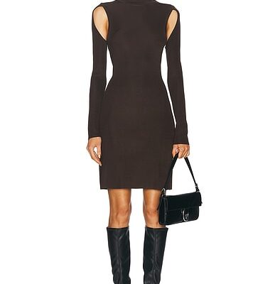 Helmut Lang Cut Out Turtleneck Dress