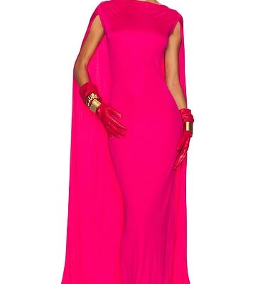 Helsa The Alva Caped Jersey Dress
