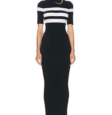 Jean Paul Gaultier Striped Long Dress