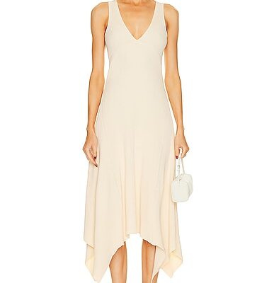 SIMKHAI Kiara Handkerchief Midi Dress