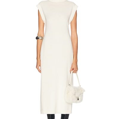 SIMKHAI Short Sleeve Turtleneck Dress