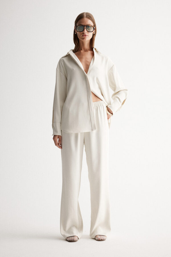 Elka Collective Edra Long Sleeve Shirt Ecru