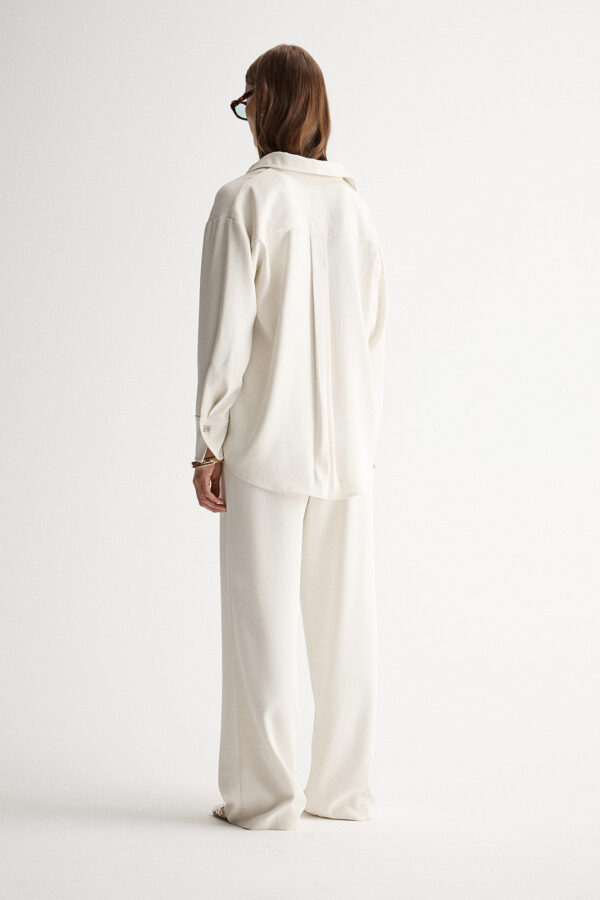 Elka Collective Edra Long Sleeve Shirt Ecru - Image 4