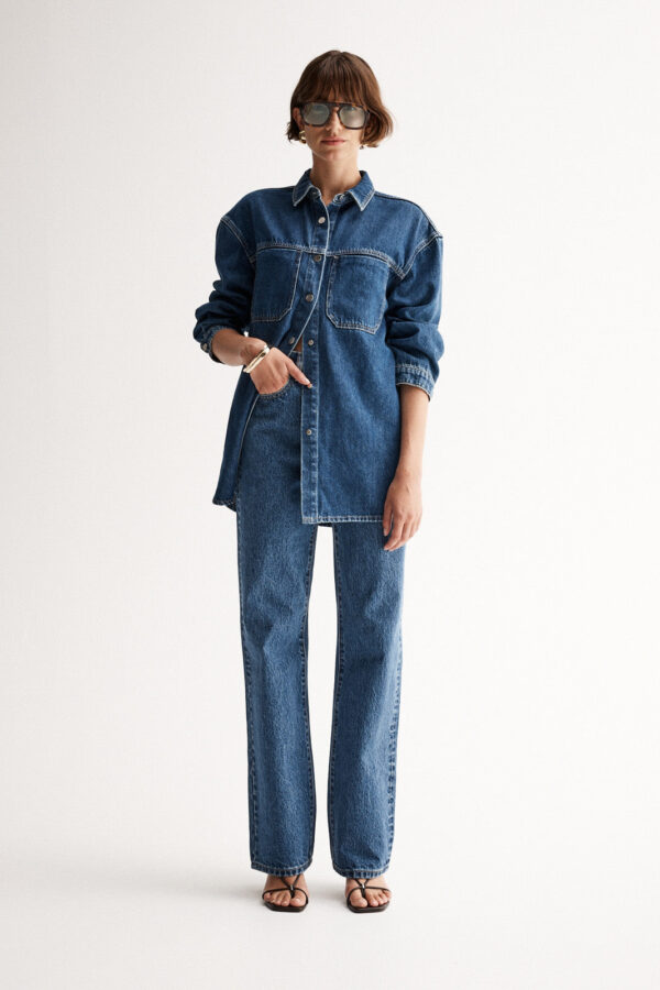 Elka Collective Odin Denim Shirt Dark Indigo