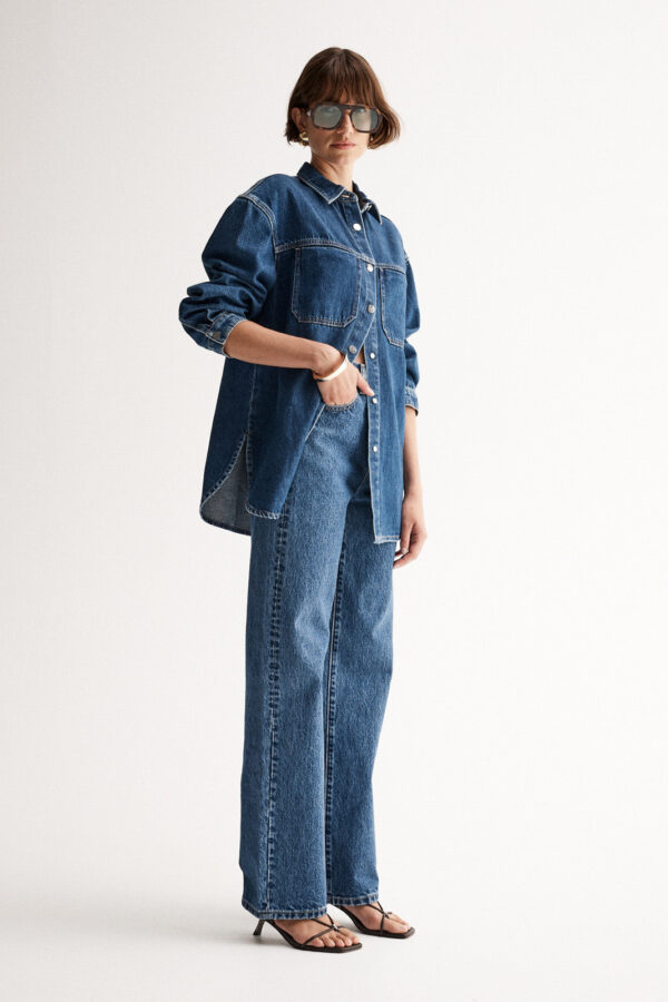 Elka Collective Odin Denim Shirt Dark Indigo - Image 2
