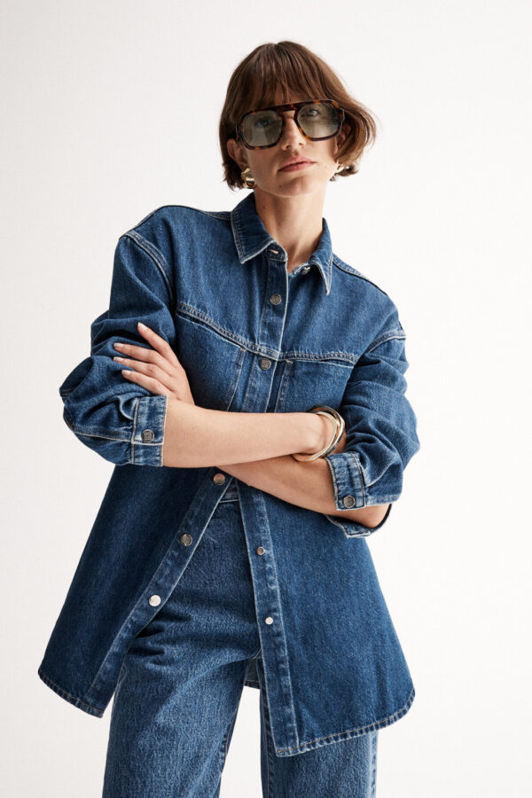 Elka Collective Odin Denim Shirt Dark Indigo - Image 3