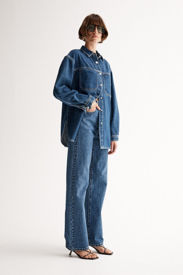 Elka Collective Odin Denim Shirt Dark Indigo - Image 4