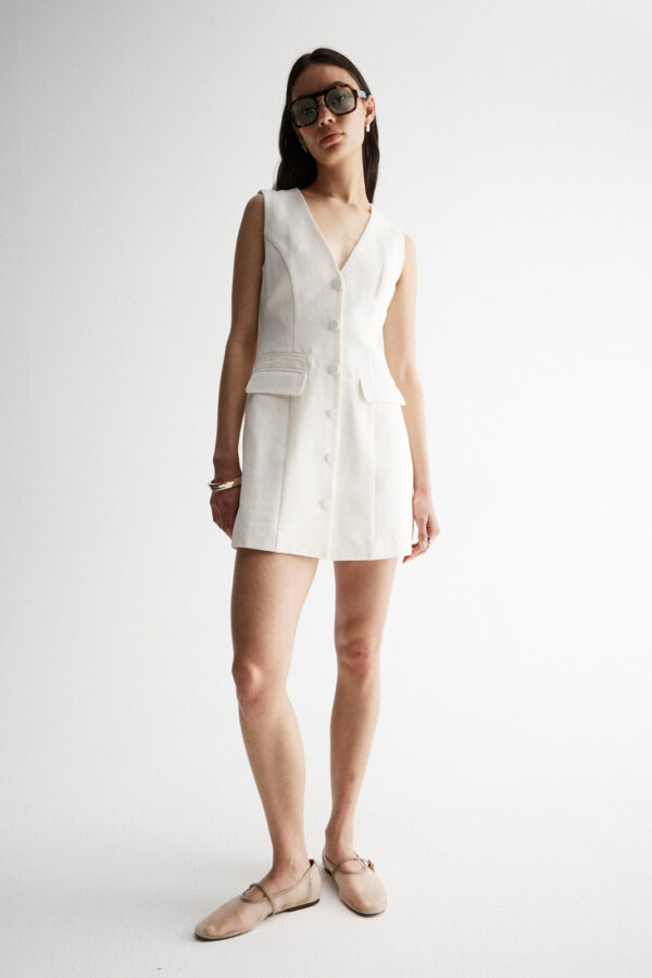Elka Collective Ira Dress Ivory - Image 2
