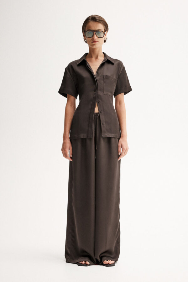 Elka Collective Eddie Shirt Chocolate