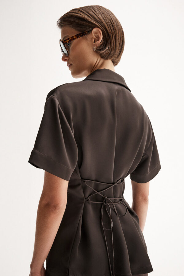 Elka Collective Eddie Shirt Chocolate - Image 3