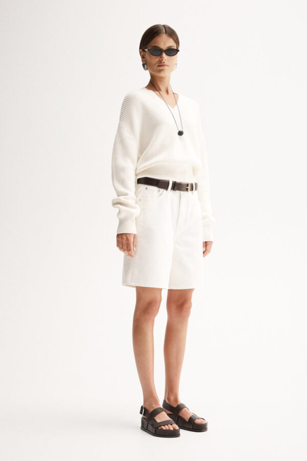 Elka Collective Chester Knit Jumper Ecru - Image 4