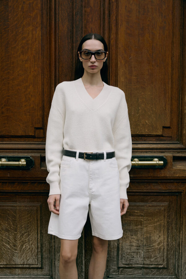 Elka Collective Chester Knit Jumper Ecru - Image 2