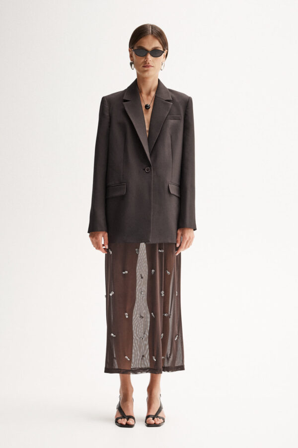 Elka Collective Elara Maxi Skirt Chocolate