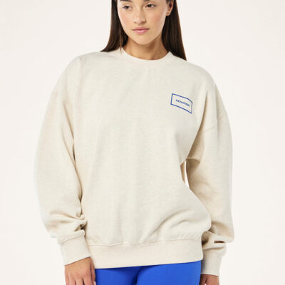 P.E Nation Kite Sweat In Oat Marle