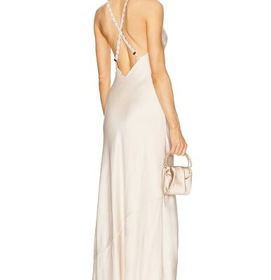 L'AGENCE Saint Crystal Strap Gown