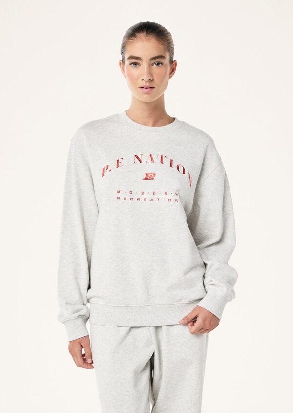 P.E Nation Liberation Sweat In Light Grey Marle