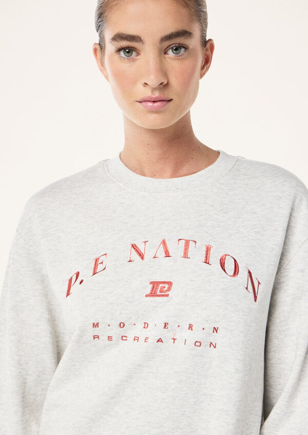 P.E Nation Liberation Sweat In Light Grey Marle - Image 2