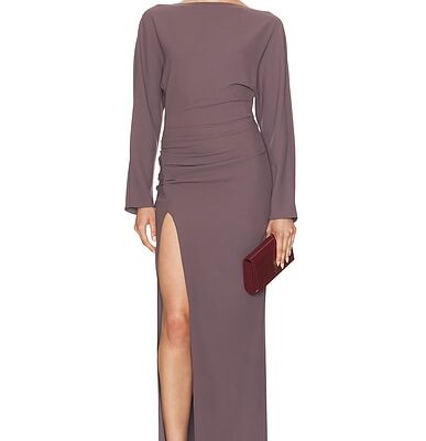 Lapointe Stretch Drape Crepe Off The Shoulder Dress