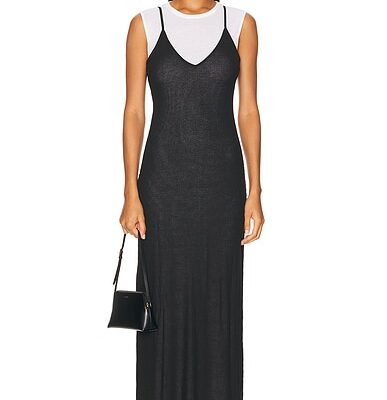 LESET Rozzi V Neck Muscle Maxi Dress