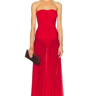 Magda Butrym Strapless Long Dress