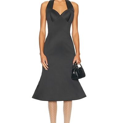Marc Jacobs Sculpted Satin Halter Dress